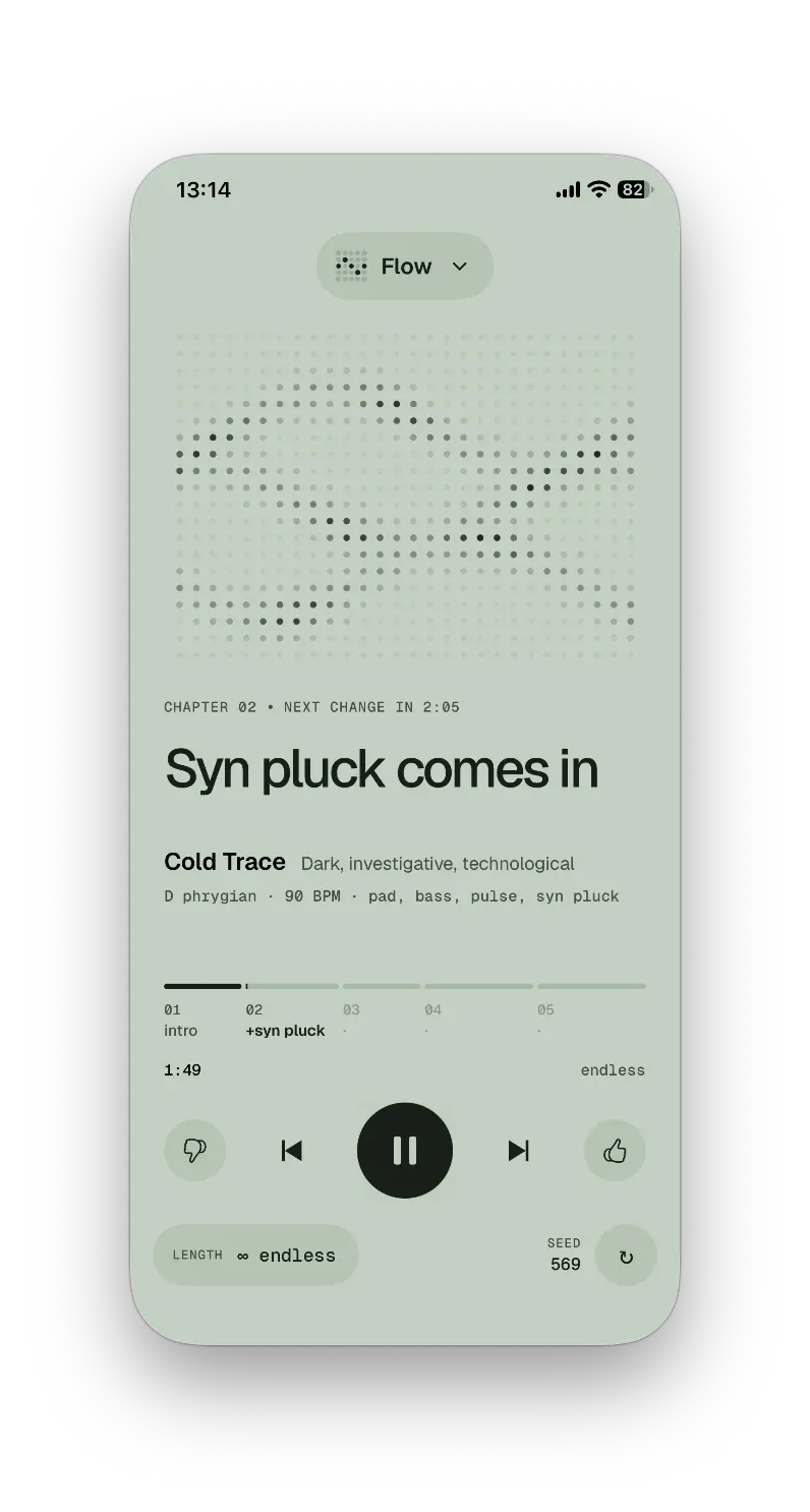 Flow mode on iPhone