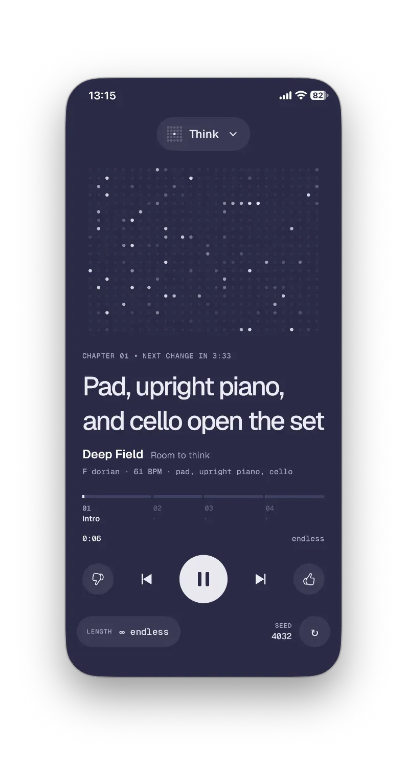 Think mode on iPhone